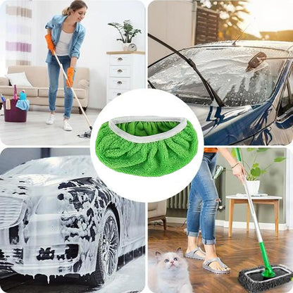Gray Swiffer wet and dry microfiber mop cover by BACKUPMYFILESNOW.COM®, reusable washable flat mop pad for cleaning.