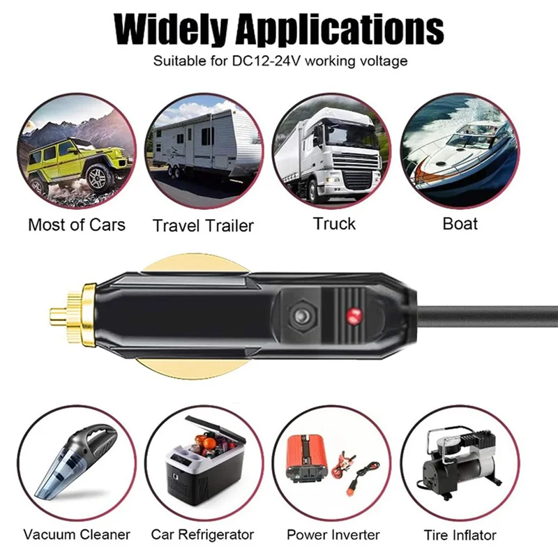 Back-upMyFilesNow® ELECT-3X gray and black 5m DC power cable for Starlink Mini satellite, IP68 car charger power supply cord.