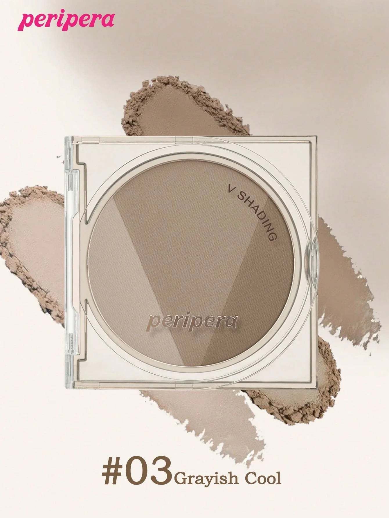 K-beauty V Shading Contour Matte Powder Palette with light, smooth velvet texture for natural bronzer and facial contouring.