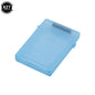 Green 2.5-inch IDE SATA HDD protective storage box with buckle, plastic housing, designed for secure hard drive storage.