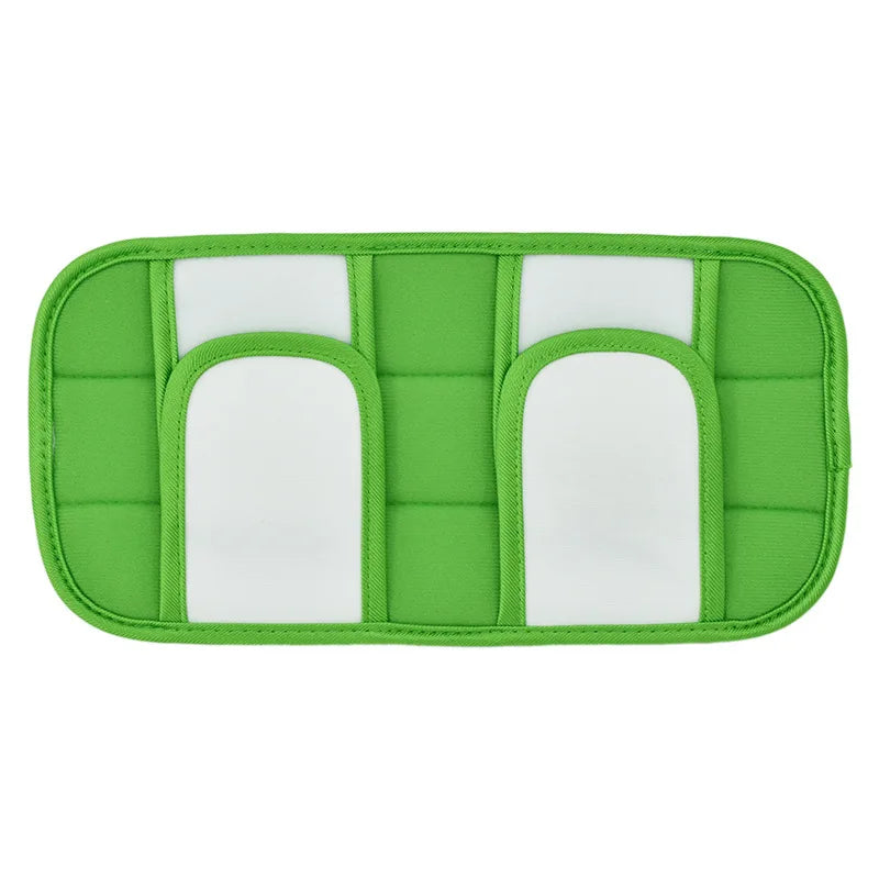 Two green microfiber mop pads for Swiffer Sweeper mops, reusable and washable, designed for multi-surface wet and dry cleaning, 12 inches.