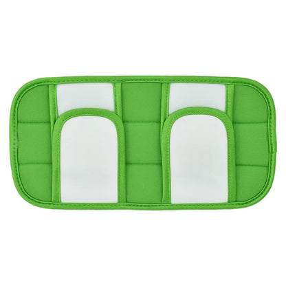 Two green microfiber mop pads for Swiffer Sweeper mops, reusable and washable, designed for multi-surface wet and dry cleaning, 12 inches.
