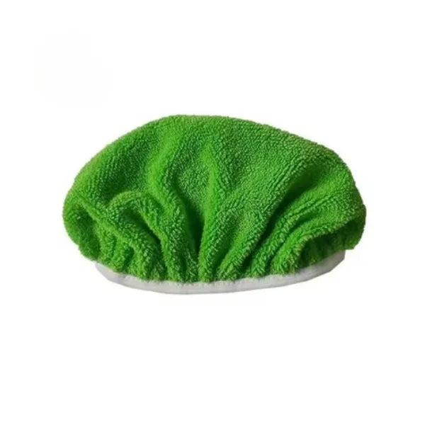 Green microfiber mop cloths with scouring pads, reusable for Swiffer flat mops, 25x11.5 cm home cleaning accessories.