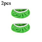 Four green reusable microfiber mop pads for Swiffer Sweeper mops, ideal for cleaning surface and hardwood floors.