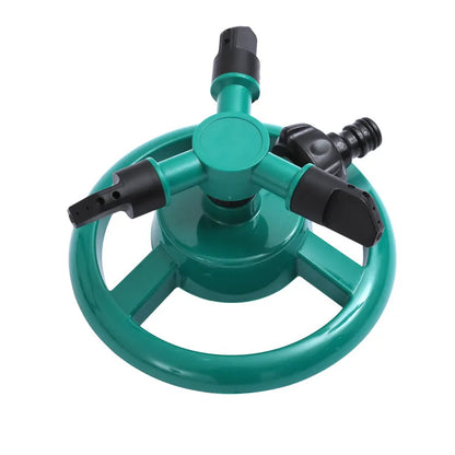 360-degree automatic rotating garden sprinkler from BackupMyFilesNow.com, water spray pattern for lawn irrigation and watering.