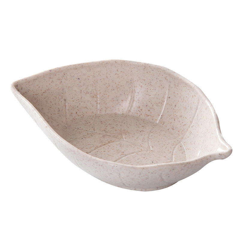 Japanese style small straw leaves snacks plate with intricate straw leaf design, ideal for serving small snacks or appetizers.