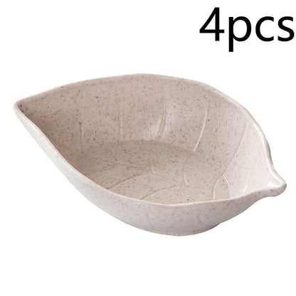 Japanese style small straw leaves snacks plate with intricate leaf design, perfect for serving appetizers or small bites.