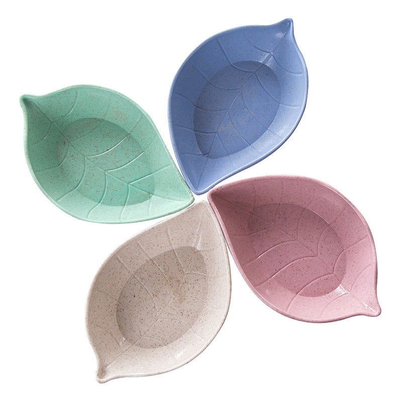Japanese style small straw leaves snacks plate with intricate straw leaf design, ideal for serving small snacks or appetizers.