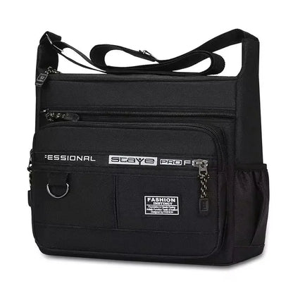 Green men's single shoulder bag from BackupMyFilesNow.com, stylish storage and crossbody bag for business and leisure use.