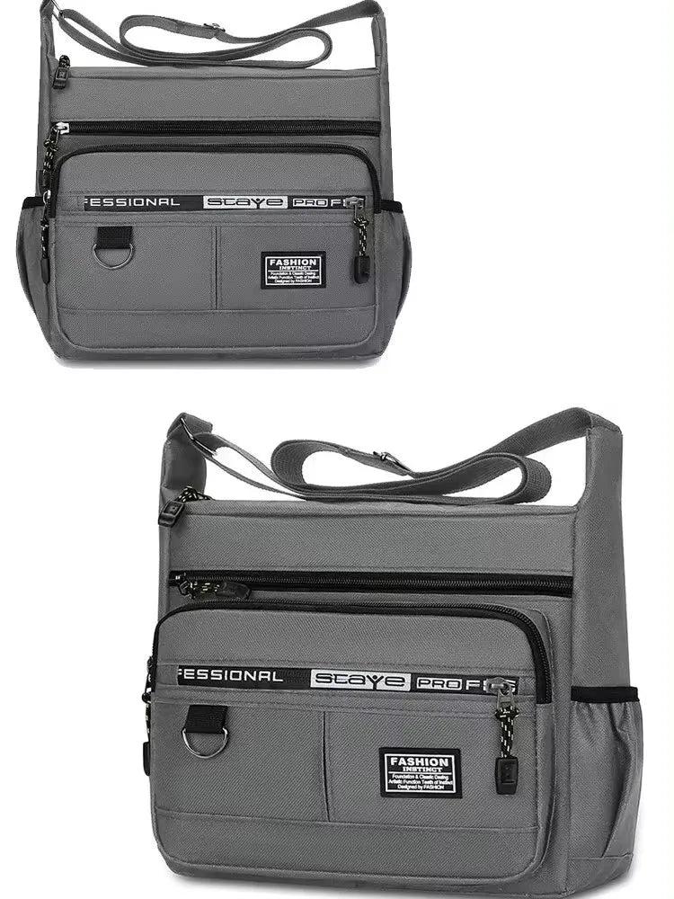 Green men's single shoulder bag from BackupMyFilesNow.com, stylish crossbody bag for business, leisure, and storage.