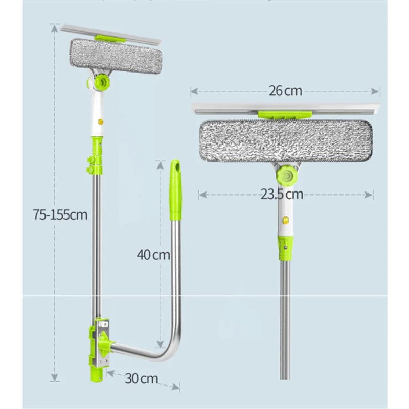 Eworld telescopic high-rise window cleaning brush by BACKUPMYFILESNOW.COM® for washing and dusting windows, with extendable handle.