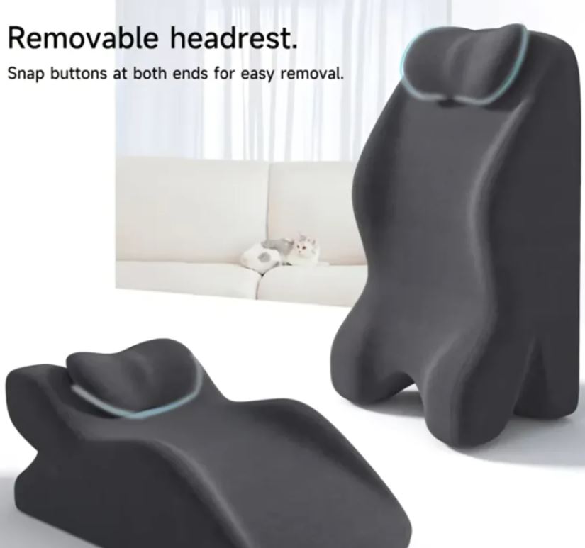 Green stomach sleeper pillow designed for comfortable side and stomach sleeping by BackupMyFilesNow.com.