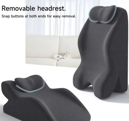 Green stomach sleeper pillow designed for comfortable side and stomach sleeping by BackupMyFilesNow.com.