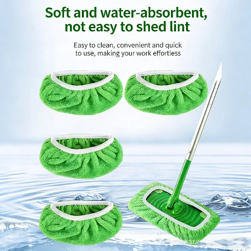 Gray reusable microfiber mop pads for Swiffer Sweeper, high absorption washable replacement cleaning pads for home floor cleaning.