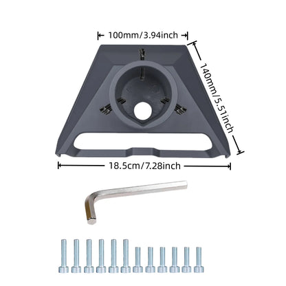 BackupMyFilesNow® 12-inch grey aluminium alloy Starlink Gen 3 mount pipe adapter for roof installation with mounting plate.
