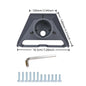 BackupMyFilesNow® 12-inch grey aluminium alloy Starlink Gen 3 mount pipe adapter for roof installation with mounting plate.