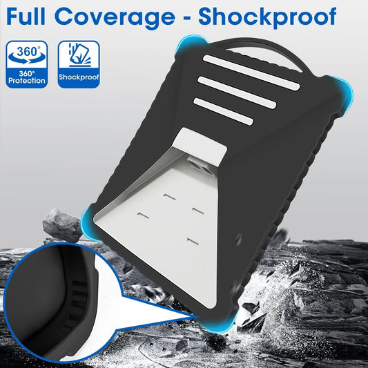 Gray silicone protective cover for Starlink Mini, waterproof and drop-proof outdoor soft shell by BACKUPMYFILESNOW.COM®.