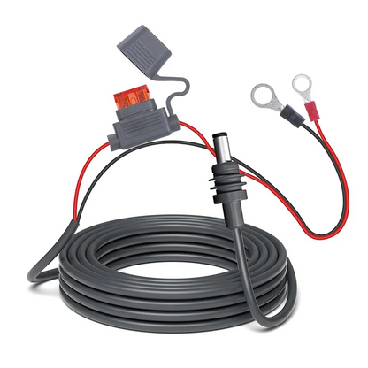 Backupmyfilesnow B84B 10ft 18AWG DC power cable with fuse holder for Starlink Mini, 12V-48V direct battery power connection.
