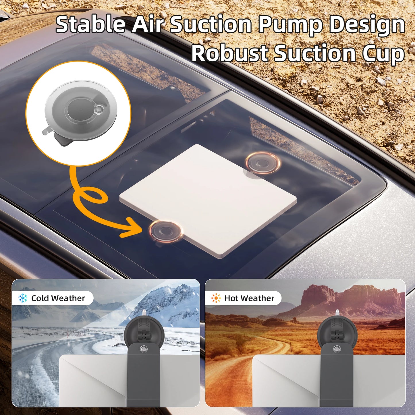 Universal connector for Starlink Mini suction cup car mount, compatible with original Starlink Mini Mount, by BACKUPMYFILESNOW.COM®.