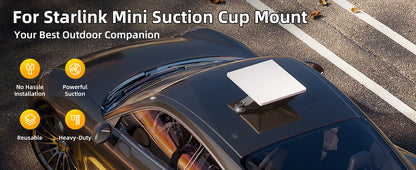 Universal connector for Starlink Mini suction cup car mount, compatible with original Starlink Mini Mount, by BACKUPMYFILESNOW.COM®.