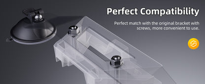 Universal connector for Starlink Mini suction cup mount by BACKUPMYFILESNOW.COM®, compatible with original Starlink Mini Mount in grey.