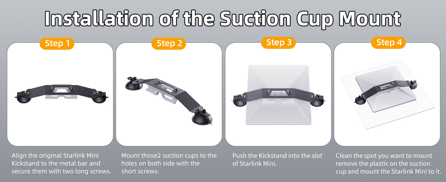Universal connector for Starlink Mini suction cup mount, compatible portable car mounting kit, by BACKUPMYFILESNOW.COM®