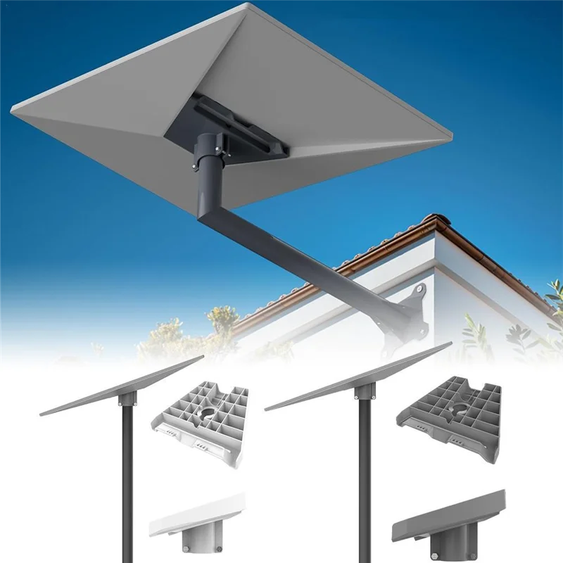 Wall-mounted grey Star Link Gen 3 adapter satellite bracket by BACKUPMYFILESNOW.COM for internet satellite V3 equipment.