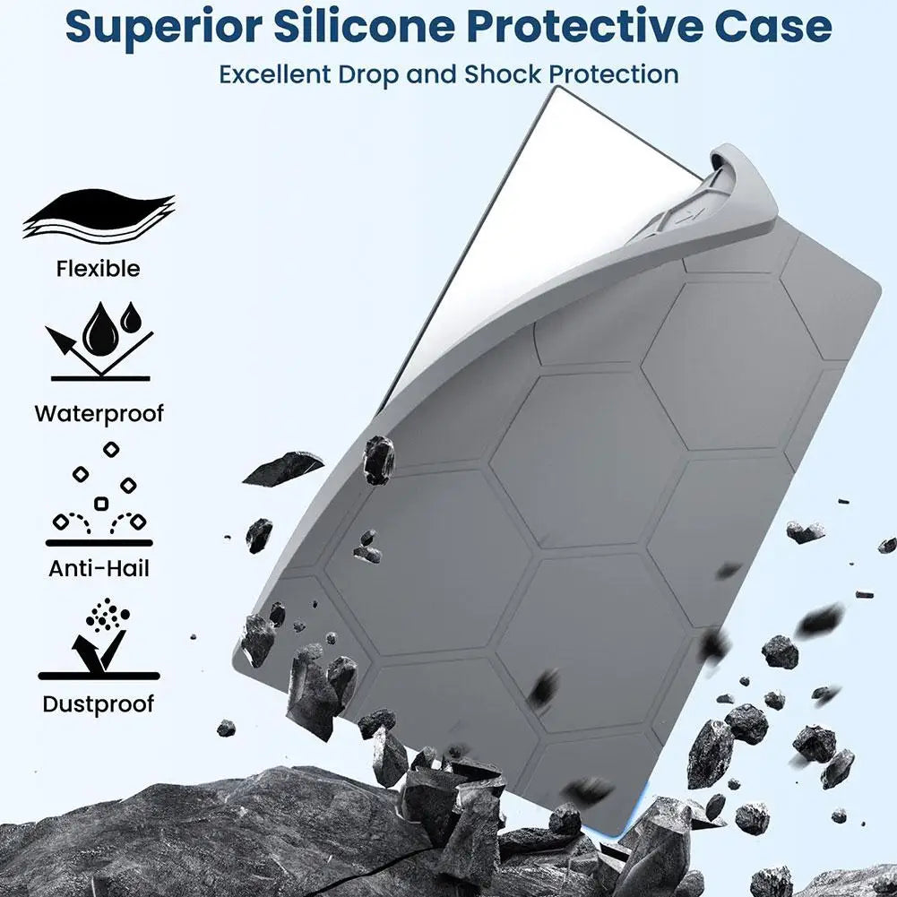 Shockproof grey silicone protective case for Starlink Gen 3 accessories, with antenna cover and heat dissipation features.