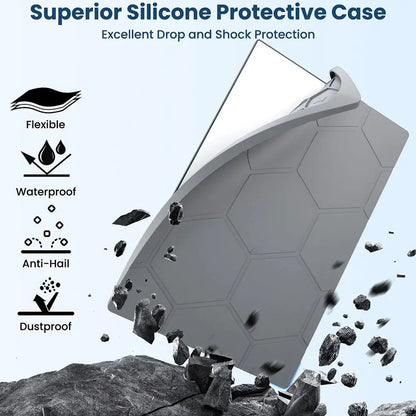 Shockproof grey silicone protective case for Starlink Gen 3 accessories, with antenna cover and heat dissipation features.