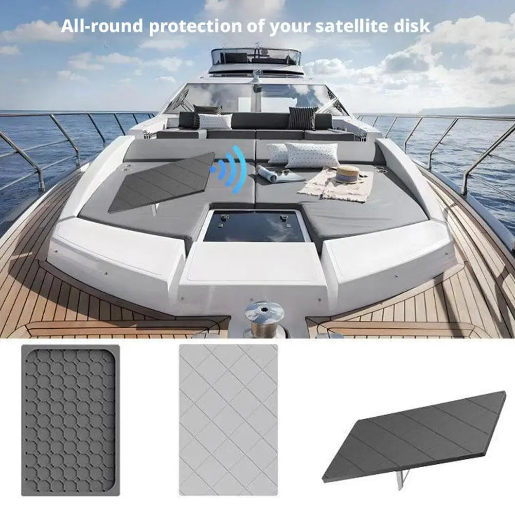 Gray shockproof silicone protective case for Starlink Gen 3 accessories, featuring antenna cover and heat dissipation shell.