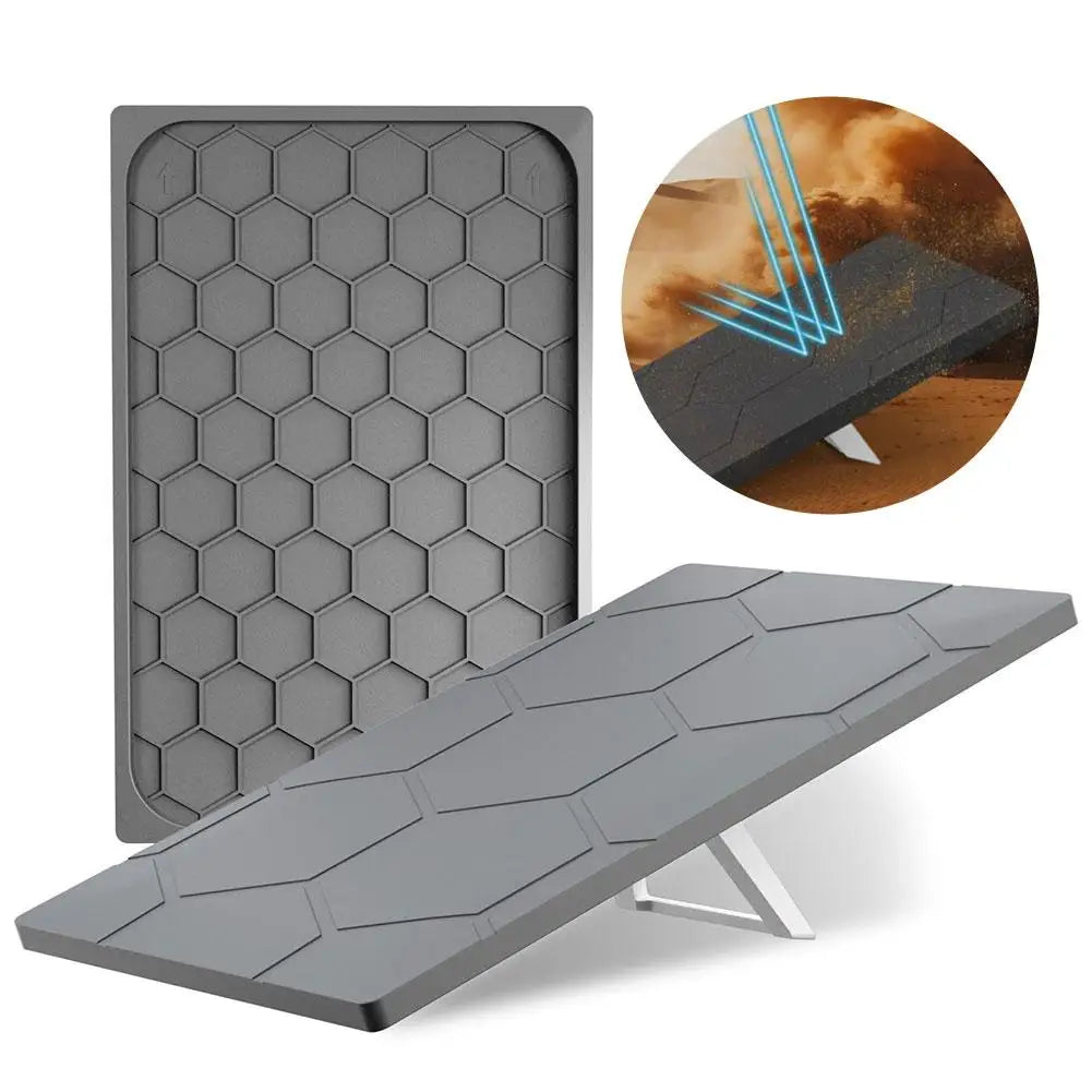 Grey shockproof silicone protective case for Starlink Gen 3 accessories with antenna cover and heat dissipation features.