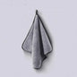 Grey microfiber car cleaning towel from BACKUPMYFILESNOW.COM®, ideal for automobile, motorcycle, glass, and household cleaning.