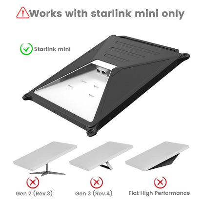 Grey silicone case for Starlink Mini with suction cups, anti-slip protective cover for RV, car roof mount, outdoor travel gear.
