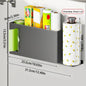 Grey space-saving paper towel rack from BACKUPMYFILESNOW.COM®, practical kitchen and bathroom storage holder for daily organization.