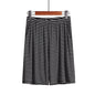 Plus size striped loose-fitting loungewear shorts from BACKUPMYFILESNOW.COM®, featuring comfortable, casual design with horizontal stripes.