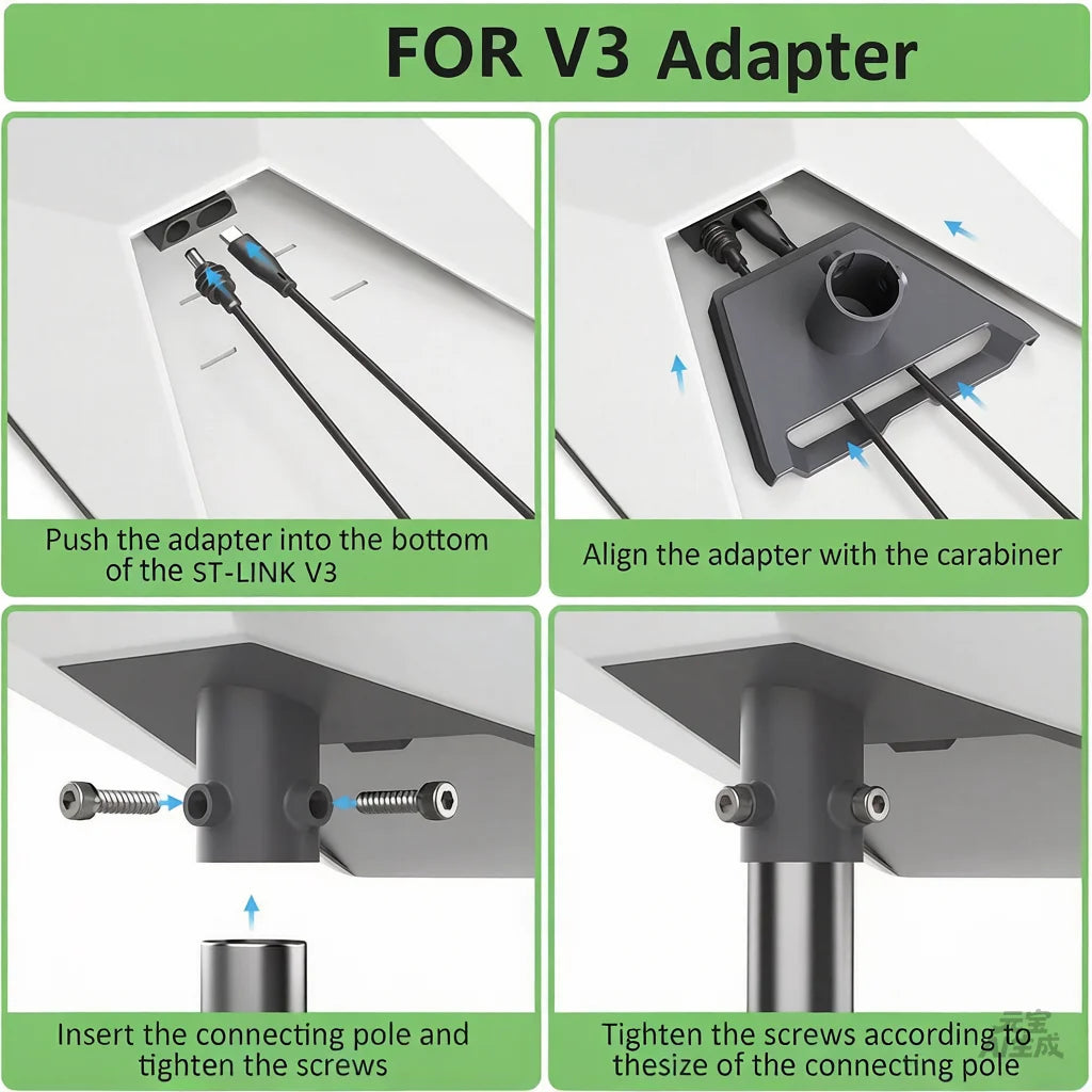 Starlink Gen3/V3 small diameter base pipe adapter mount kit by BACKUPMYFILESNOW.COM® for easy installation of Starlink satellite dish.