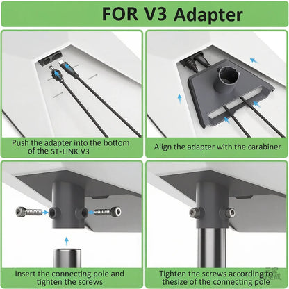 Starlink Gen3/V3 small diameter base pipe adapter mount kit by BACKUPMYFILESNOW.COM® for easy installation of Starlink satellite dish.