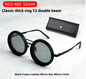 Transparent gold adjustable light-blocker glasses case by BackupMyFilesNow.com, designed to protect and store glasses securely.