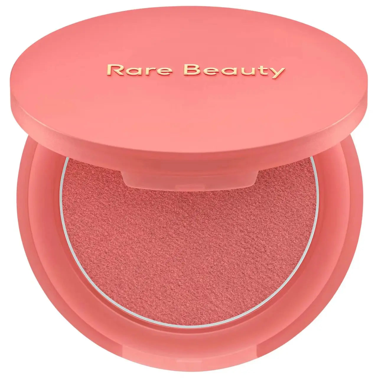 Rare Beauty cream to powder matte blush with bouncy, cushiony texture, offering long-lasting, waterproof, sweatproof natural flush.