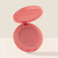 Rare Beauty soft-focus matte blush in cream-to-powder formula, showcasing a smooth, hydrating, sweatproof, waterproof liquid blush application.