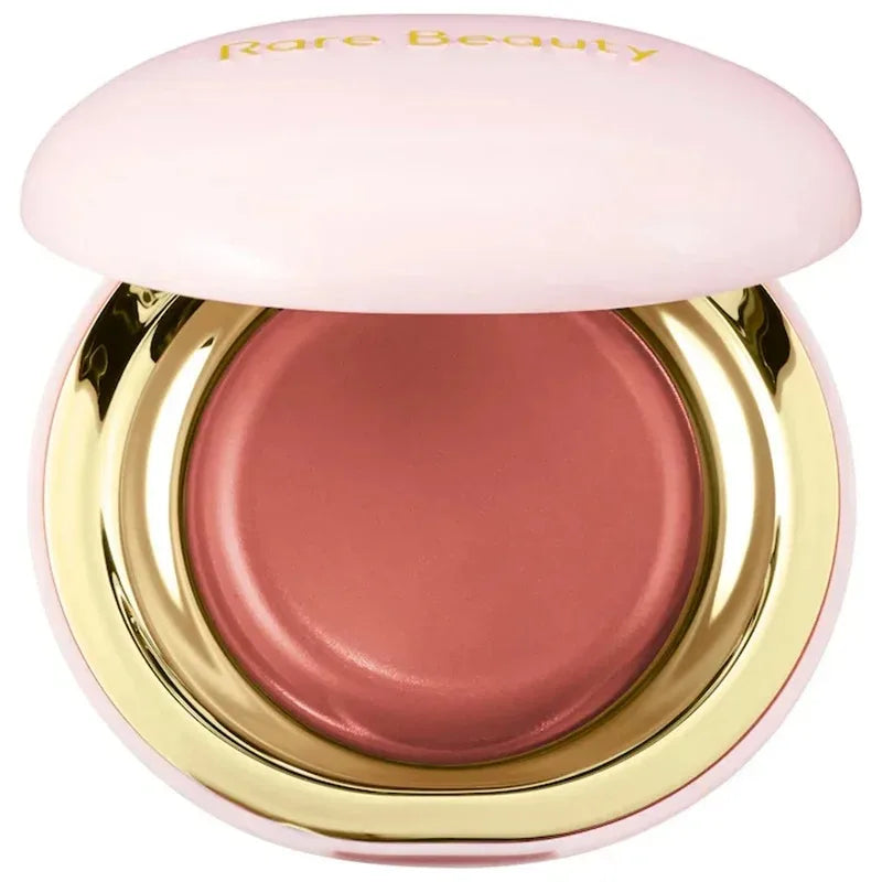 Rare Beauty matte long-lasting blush in soft-focus cream-to-powder formula, sweatproof and waterproof liquid blush for hydrated, natural glow