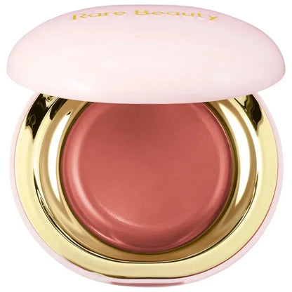Rare Beauty matte long-lasting blush in soft-focus cream-to-powder formula, sweatproof and waterproof liquid blush for hydrated, natural glow