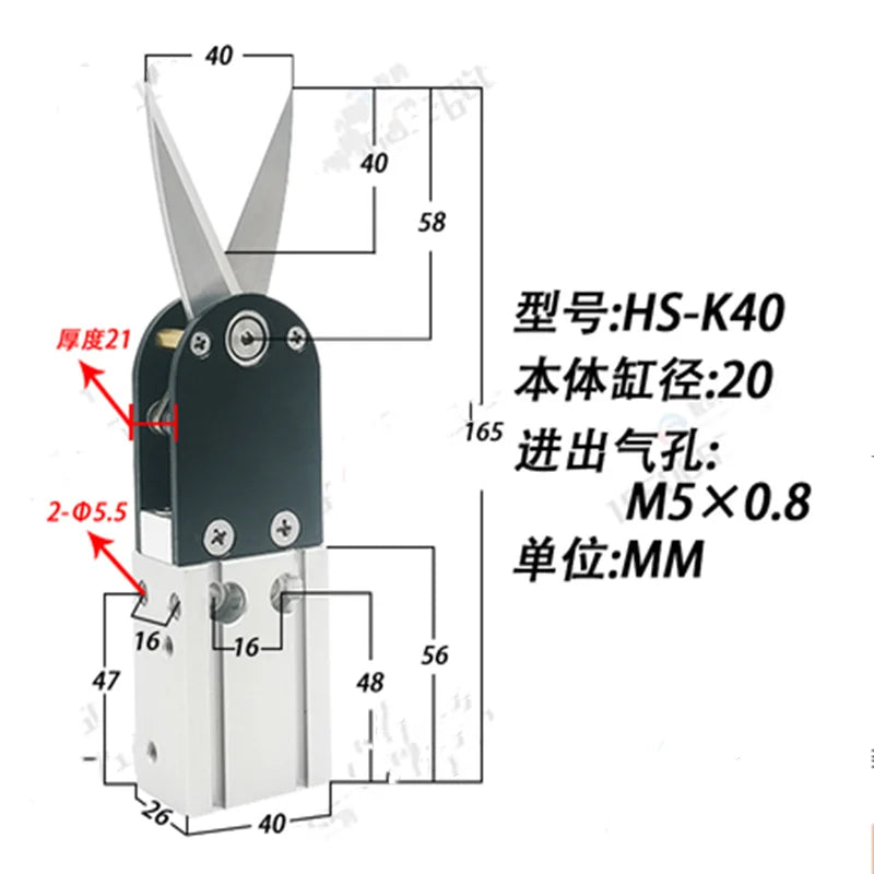 Pneumatic scissors HS-K56, HS-K40, HS-K25, HS-K18, HS-K12 for N95 mask machine air blade nipper, metal cutting tools, BackupMyFilesNow.com