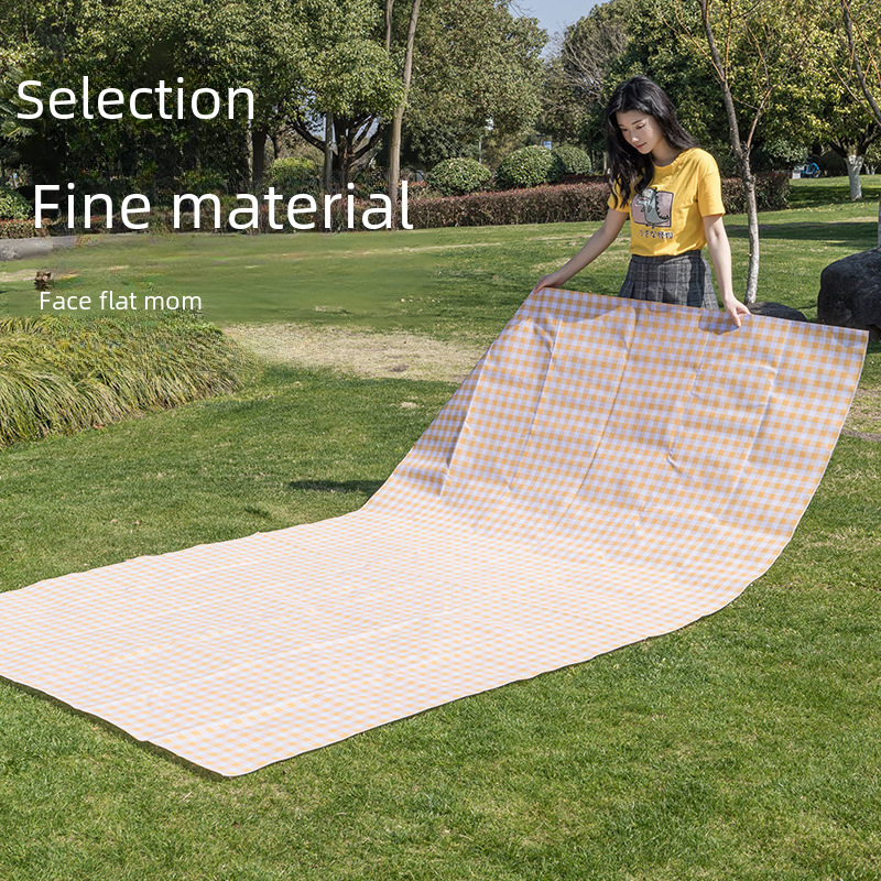 Thick waterproof picnic mat by BACKUPMYFILESNOW.COM® with a soft, cushioned surface, ideal for outdoor picnics and gatherings.