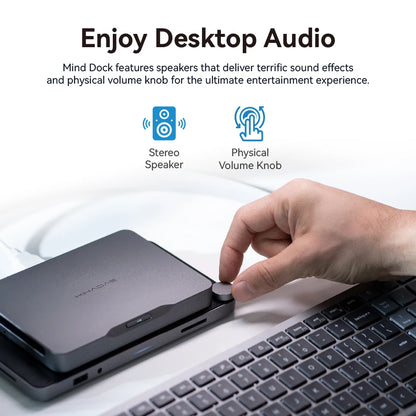 Khadas Mind 1 Mini PC with 5.55Wh battery, Intel processor, WiFi 6E, Bluetooth 5.3, Windows 11 Home, 32GB RAM, 1TB storage