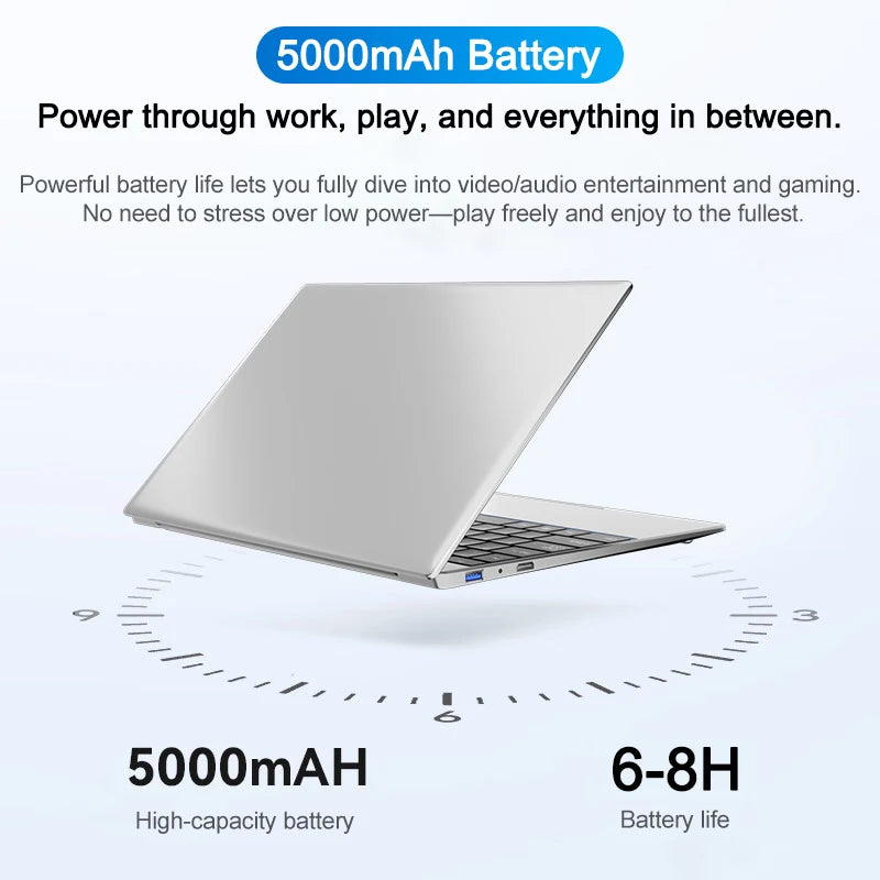 14.1-inch Intel Core i9-9900 laptop with 32GB RAM, 2TB storage, Windows 11 Pro, ultra-slim design, HD display.