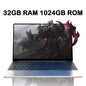 New 14.1-inch Intel Core i9-9900 laptop with 32GB RAM, 2TB storage, ultra-slim design, Windows 11 Pro, HD display.