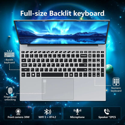 Xiaman 15.6-inch gaming laptop with Intel Core i9, 16GB RAM, 1TB SSD, Windows 11 Pro, and a sleek black design.