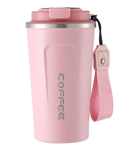 White BACKUPMYFILESNOW.COM® smart coffee cup with 510ml capacity, featuring an intelligent design and sleek style.