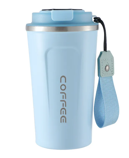 White BACKUPMYFILESNOW® Smart Coffee Cup, 510ml, featuring intelligent design and sleek style.